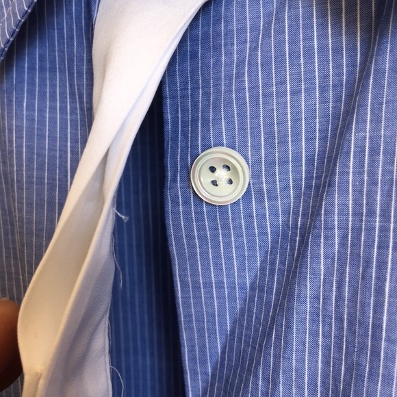 NMT FACONNABLE LADIES BLUE DRESS SHIRT EUR44 US12 DESIGNED IN FRANCE - Picture 3 of 14